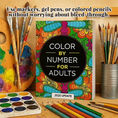Color By Number For Adults:75 Beautiful Pictures Designed For Fun,Adult Relaxation & Stress Relief Coloring