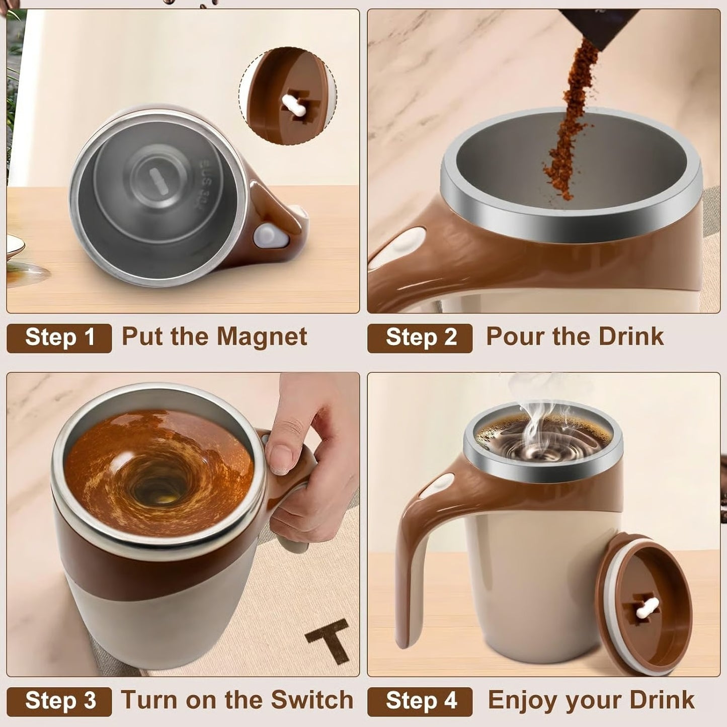 Automatic Stirring Coffee Mug