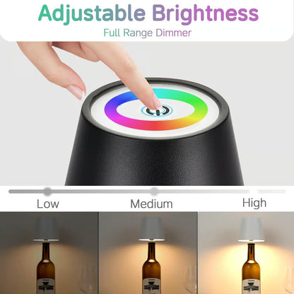 Wireless Bottle Lamp with RGB Lights