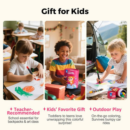 Extra-large, Silky-smooth Spinning Crayons – The Perfect Christmas Gift For Art-loving Kids.