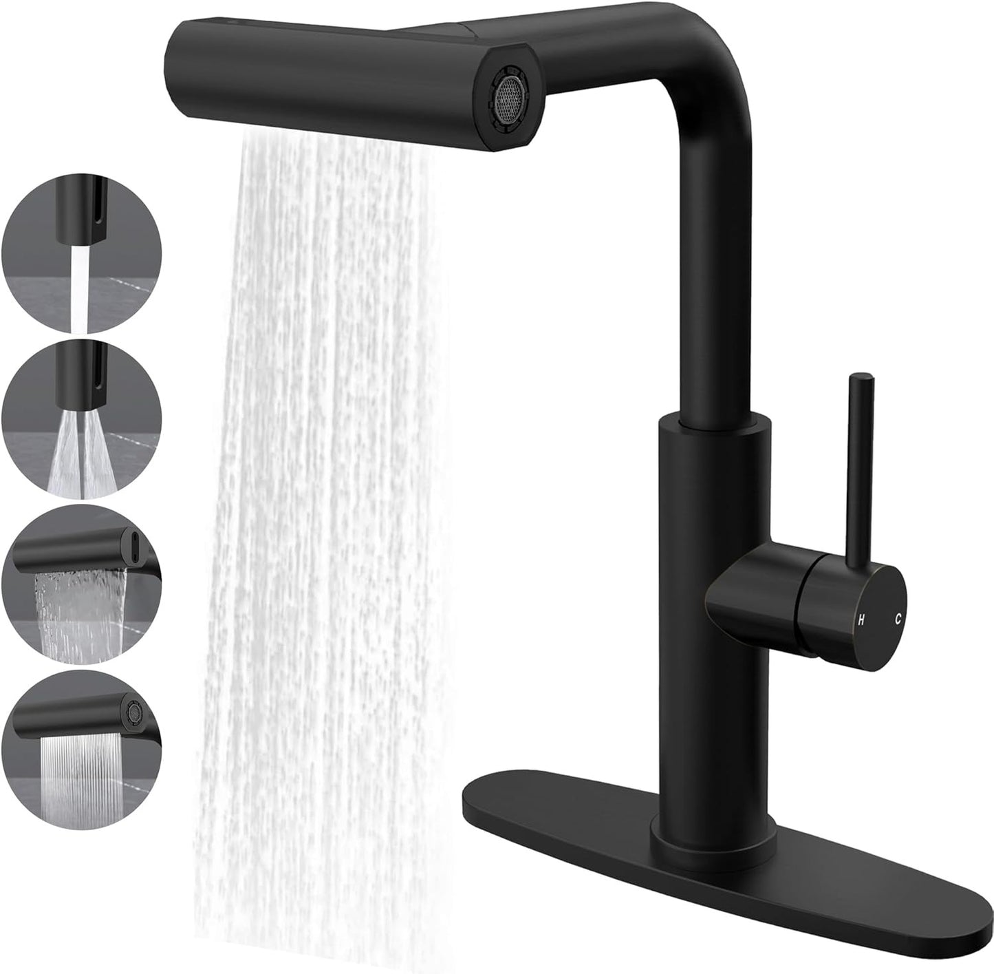 360° Rotating 4-in-1 Stainless Steel Kitchen Sink Faucet