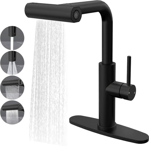 360° Rotating 4-in-1 Stainless Steel Kitchen Sink Faucet