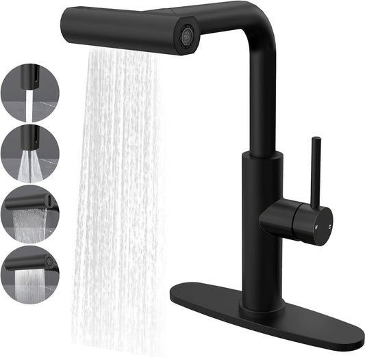 360° Rotating 4-in-1 Stainless Steel Kitchen Sink Faucet