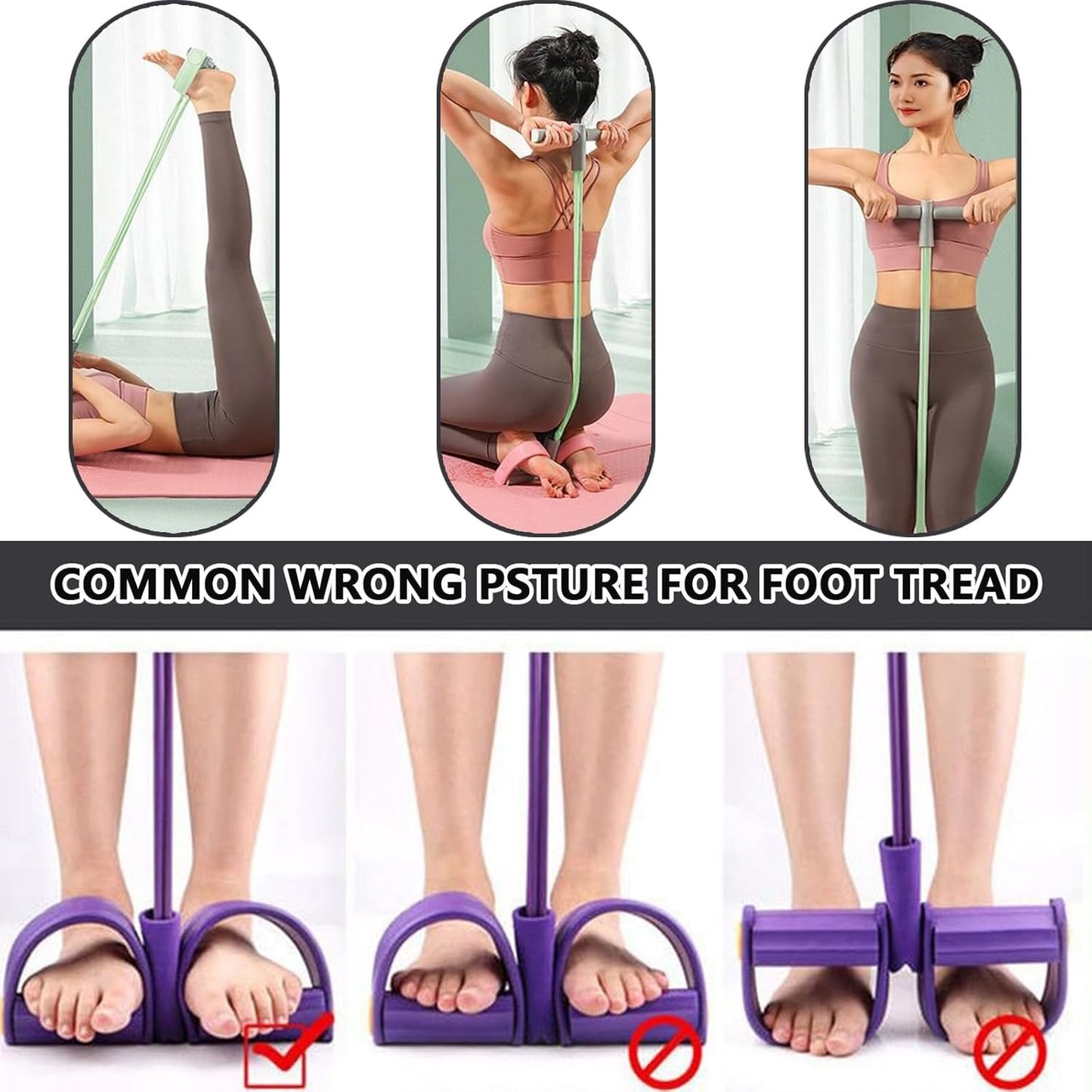 Waist-slimming and Belly-reducing Foot Pedal Resistance Band