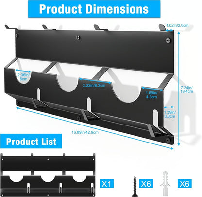 Angle Grinder Holder, 1 Count 3 Bay Tool Storage Rack