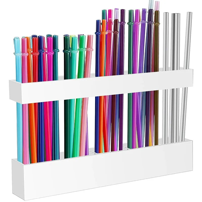 Adjustable Closet Acrylic Straw Holder