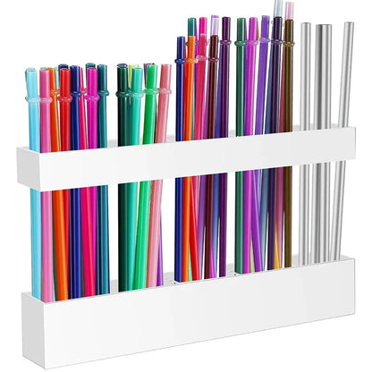 Adjustable Closet Acrylic Straw Holder