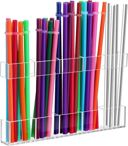 Adjustable Closet Acrylic Straw Holder
