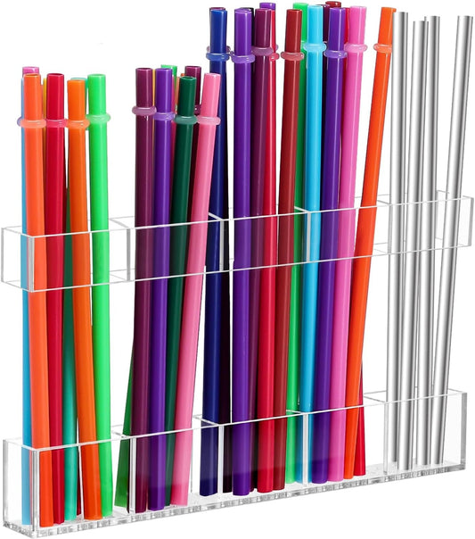 Adjustable Closet Acrylic Straw Holder