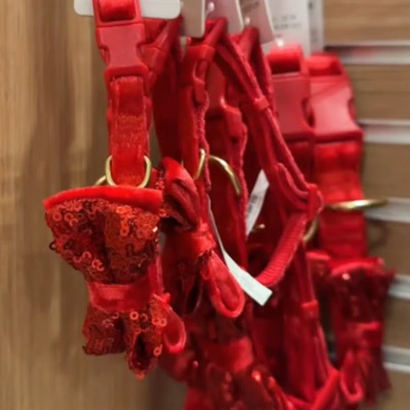 Holiday Bow Dog Collar