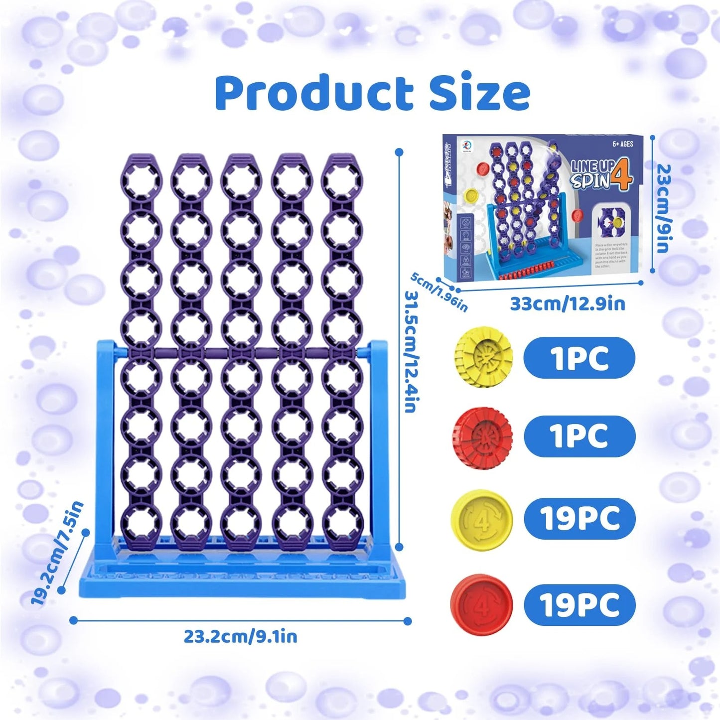 🧩 3D Line Up 4 Spin Game