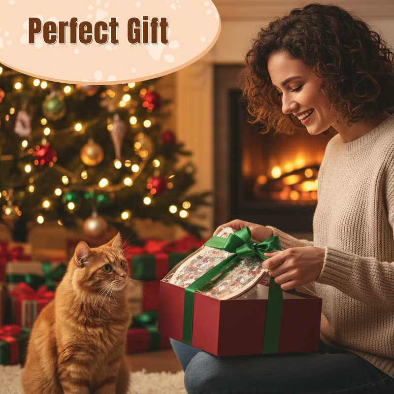 135-Piece Wooden Cat-Shaped Puzzle