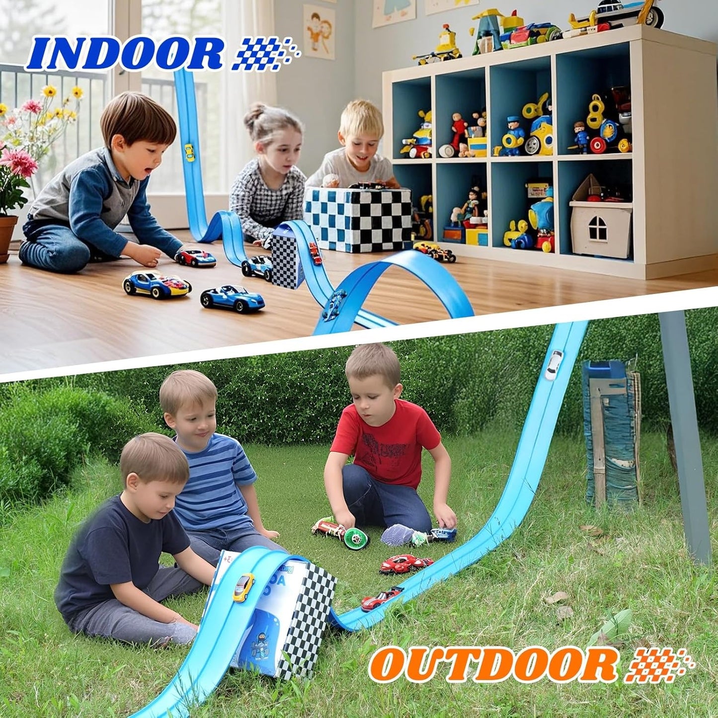 🏎️DIY Children's Alloy Car Suction Cup Race Track