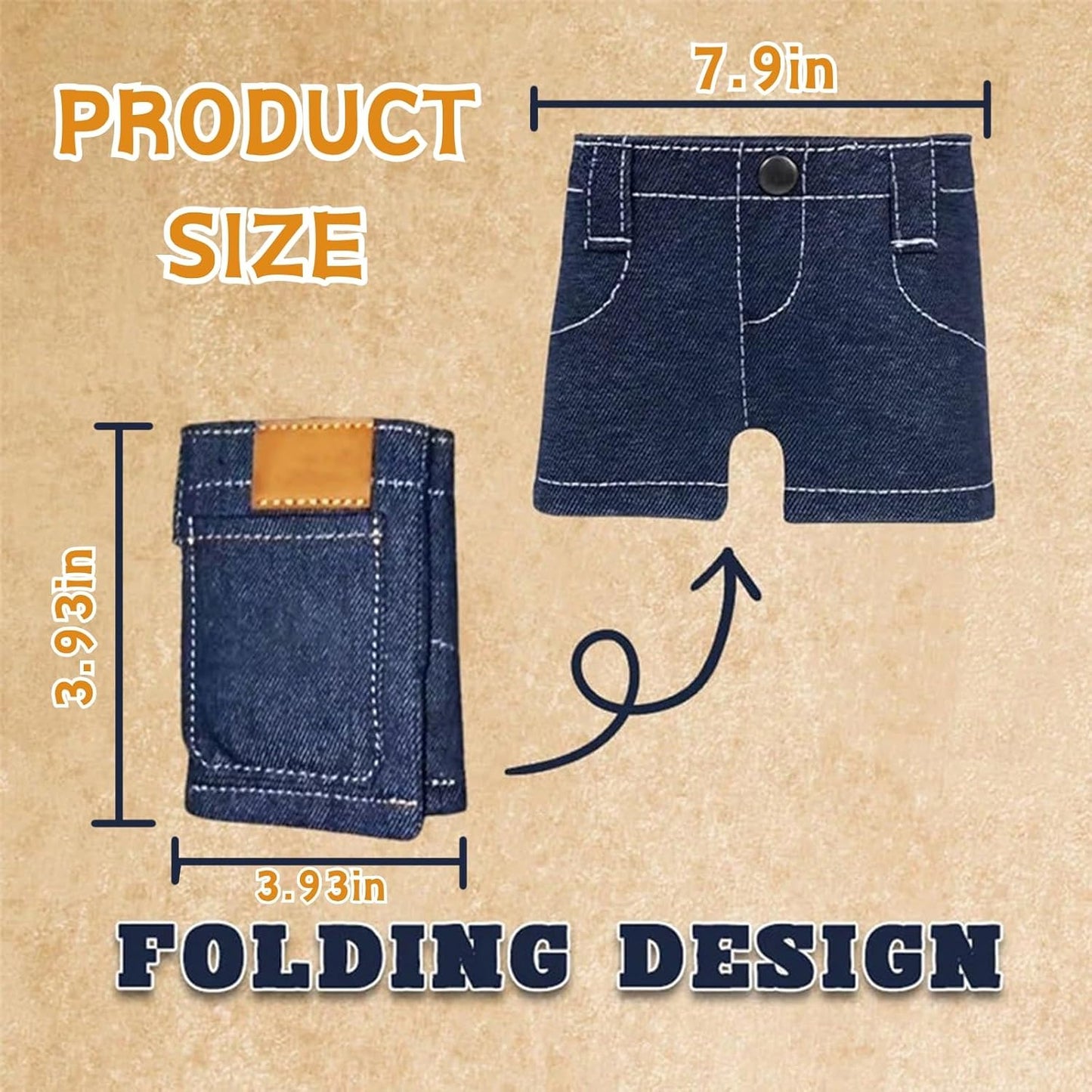 Mini Foldable Jeans Wallet