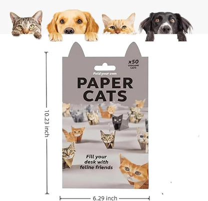 DIY Origami Paper Cats - 50 Sheets DIY Origami Paper