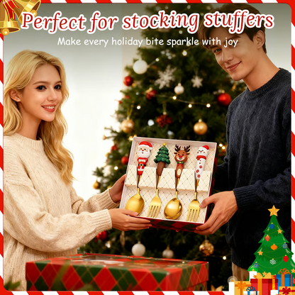4Pcs Christmas Spoon Set