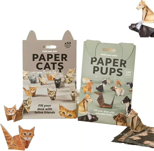 DIY Origami Paper Cats - 50 Sheets DIY Origami Paper