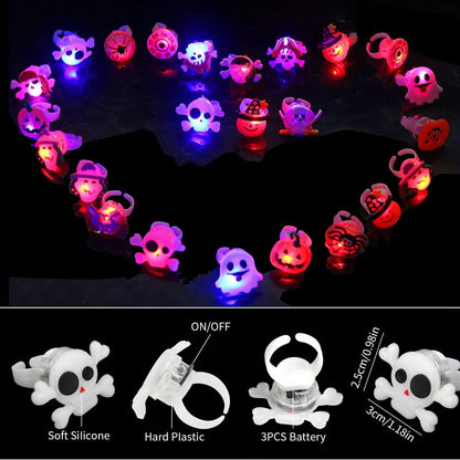 Halloween glow-in-the-dark rings（50 Pcs)