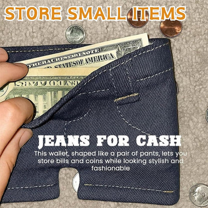 Mini Foldable Jeans Wallet