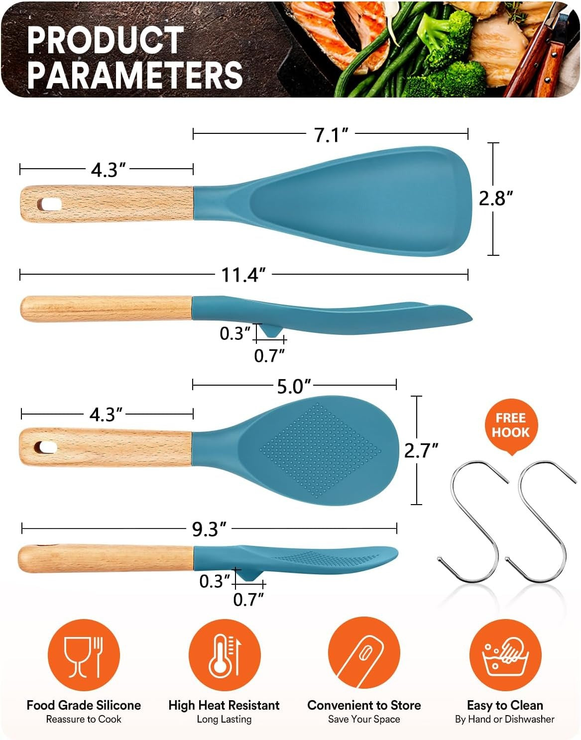 High-temperature Resistant Silicone Non-stick Spatula