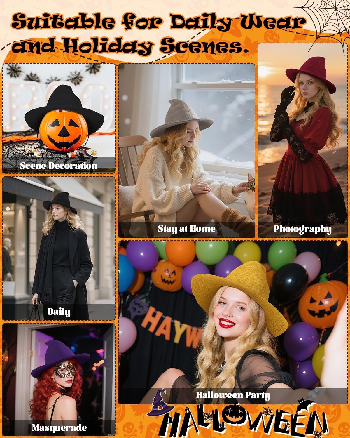 Halloween Foldable Wizard Hat🧙