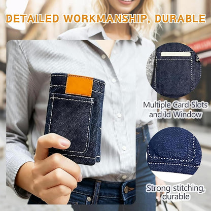 Mini Foldable Jeans Wallet