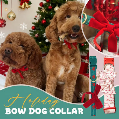 Holiday Bow Dog Collar