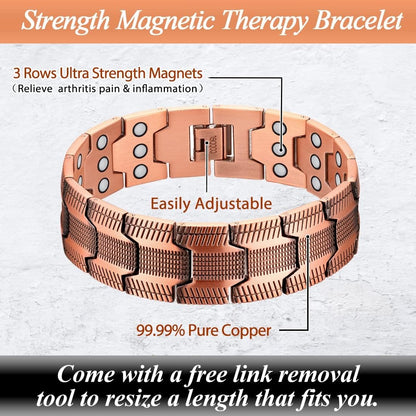 Red Copper Magnetic Therapy Bracelet