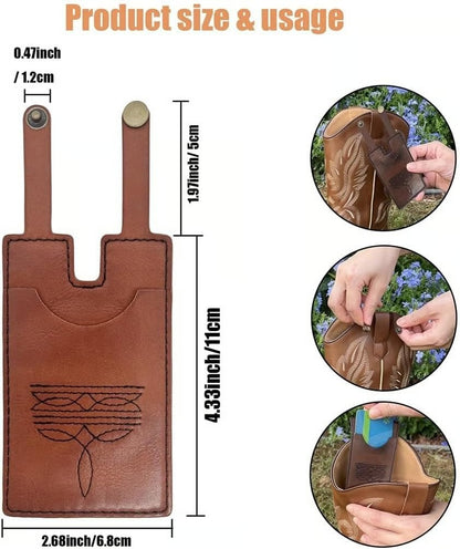 2025 Fashion Western Boot-Shaped Wallet with Snap Strap