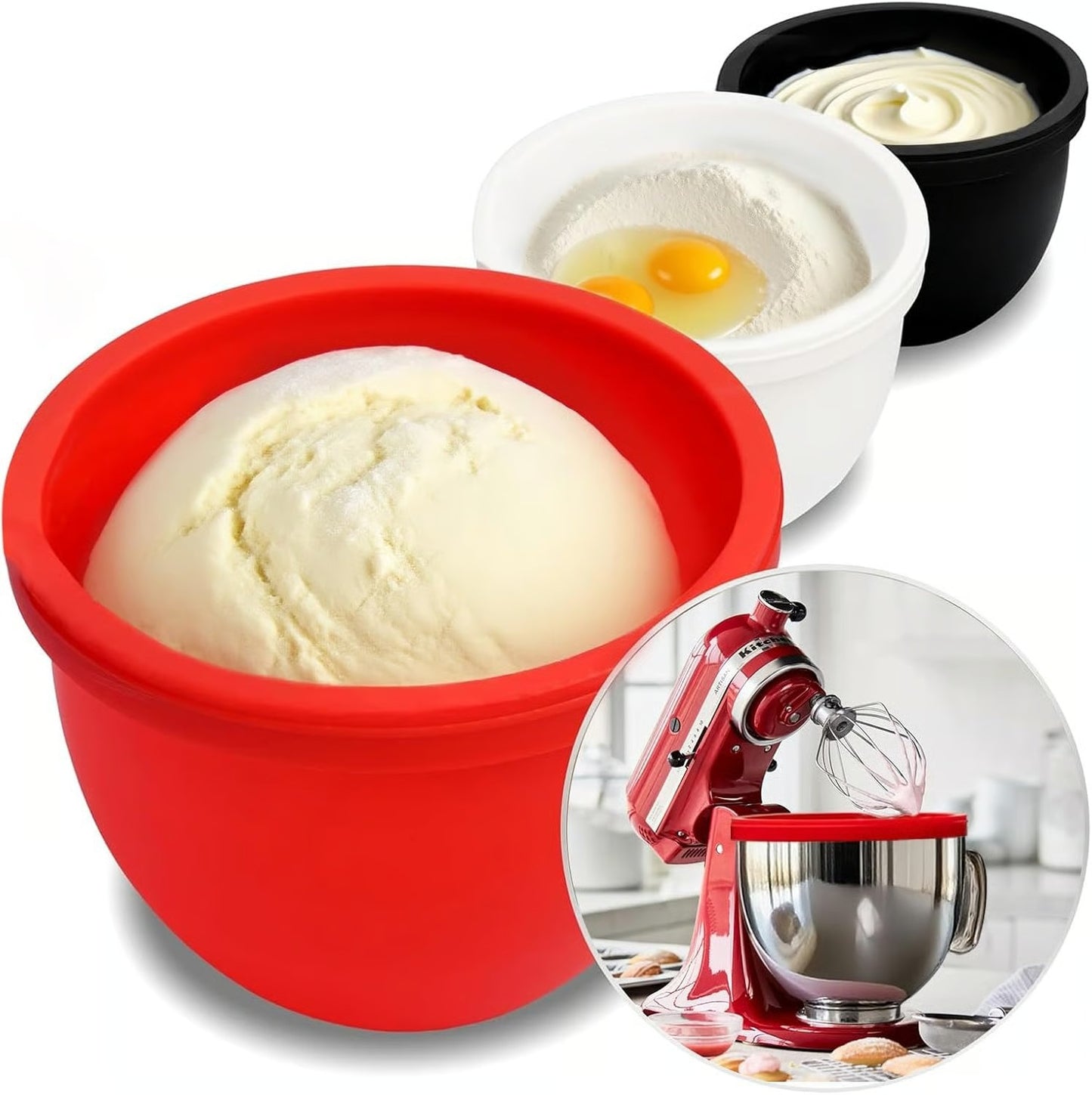Silicone Bowl Liners for 5 Qt KitchenAid Mixers