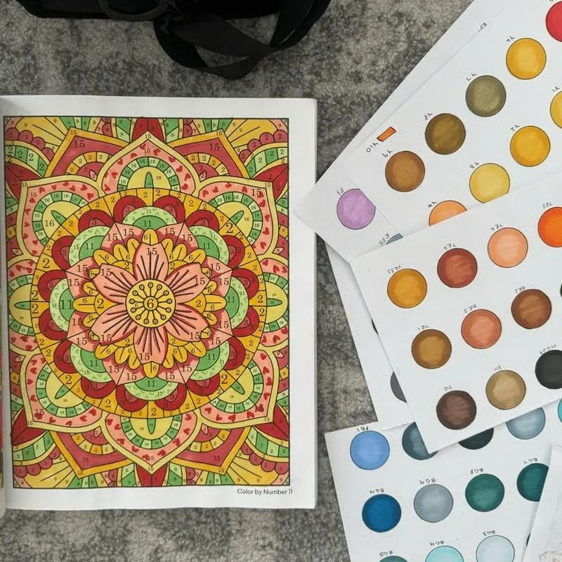 Color By Number For Adults:75 Beautiful Pictures Designed For Fun,Adult Relaxation & Stress Relief Coloring