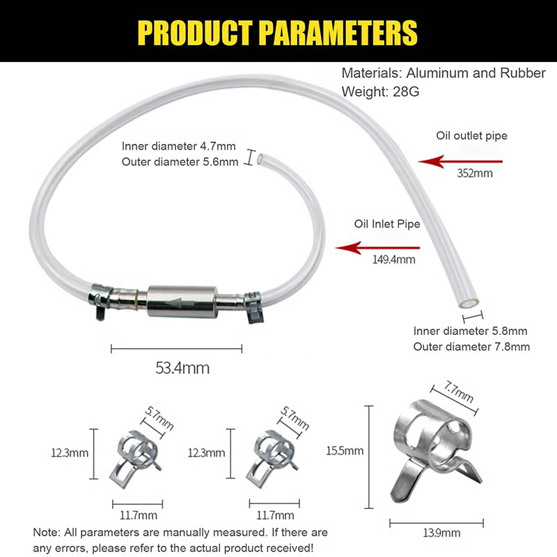 One-Way Check Valve Brake Bleeder Hose