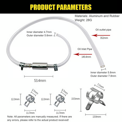 One-Way Check Valve Brake Bleeder Hose