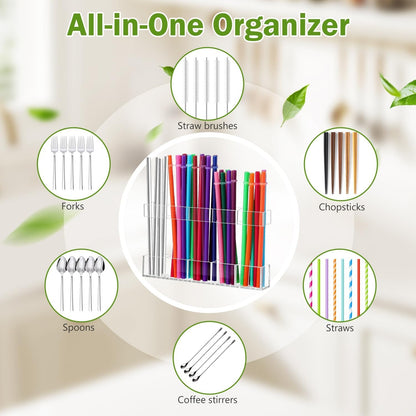 Adjustable Closet Acrylic Straw Holder