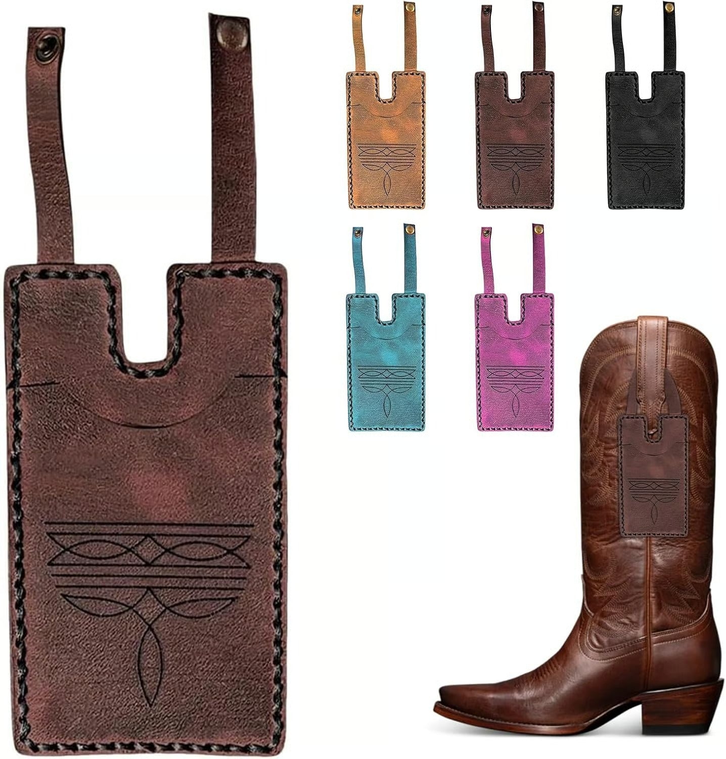 2025 Fashion Western Boot-Shaped Wallet with Snap Strap