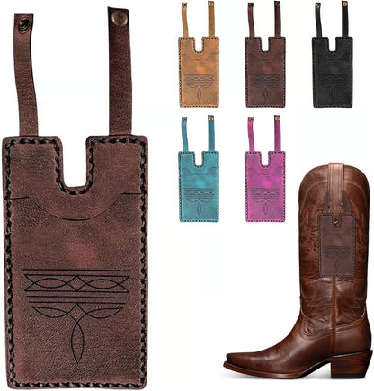 2025 Fashion Western Boot-Shaped Wallet with Snap Strap