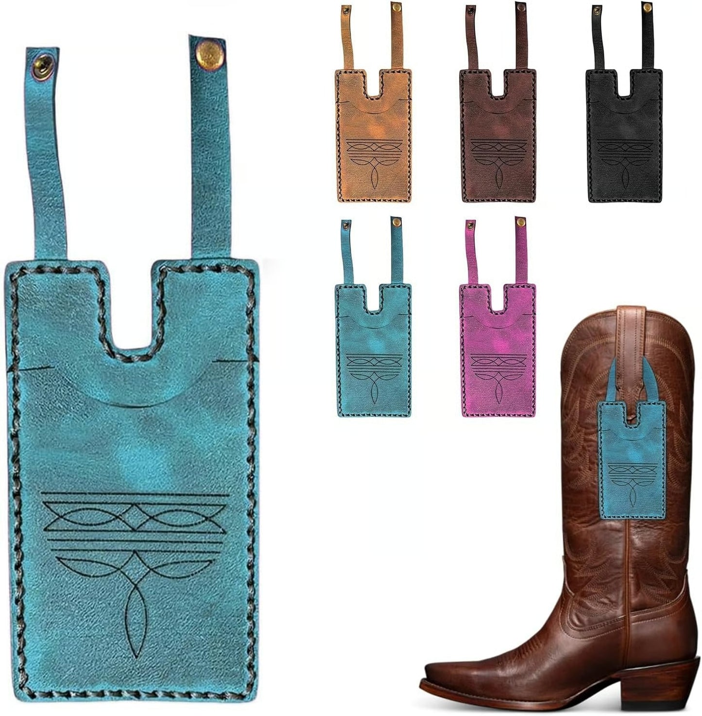 2025 Fashion Western Boot-Shaped Wallet with Snap Strap