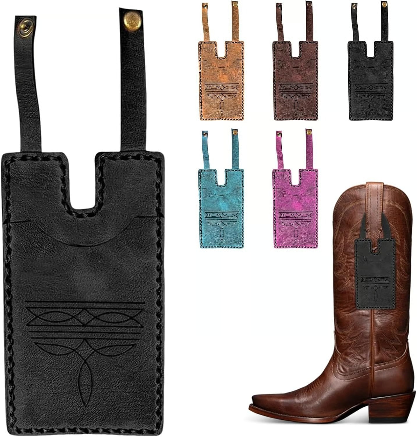 2025 Fashion Western Boot-Shaped Wallet with Snap Strap