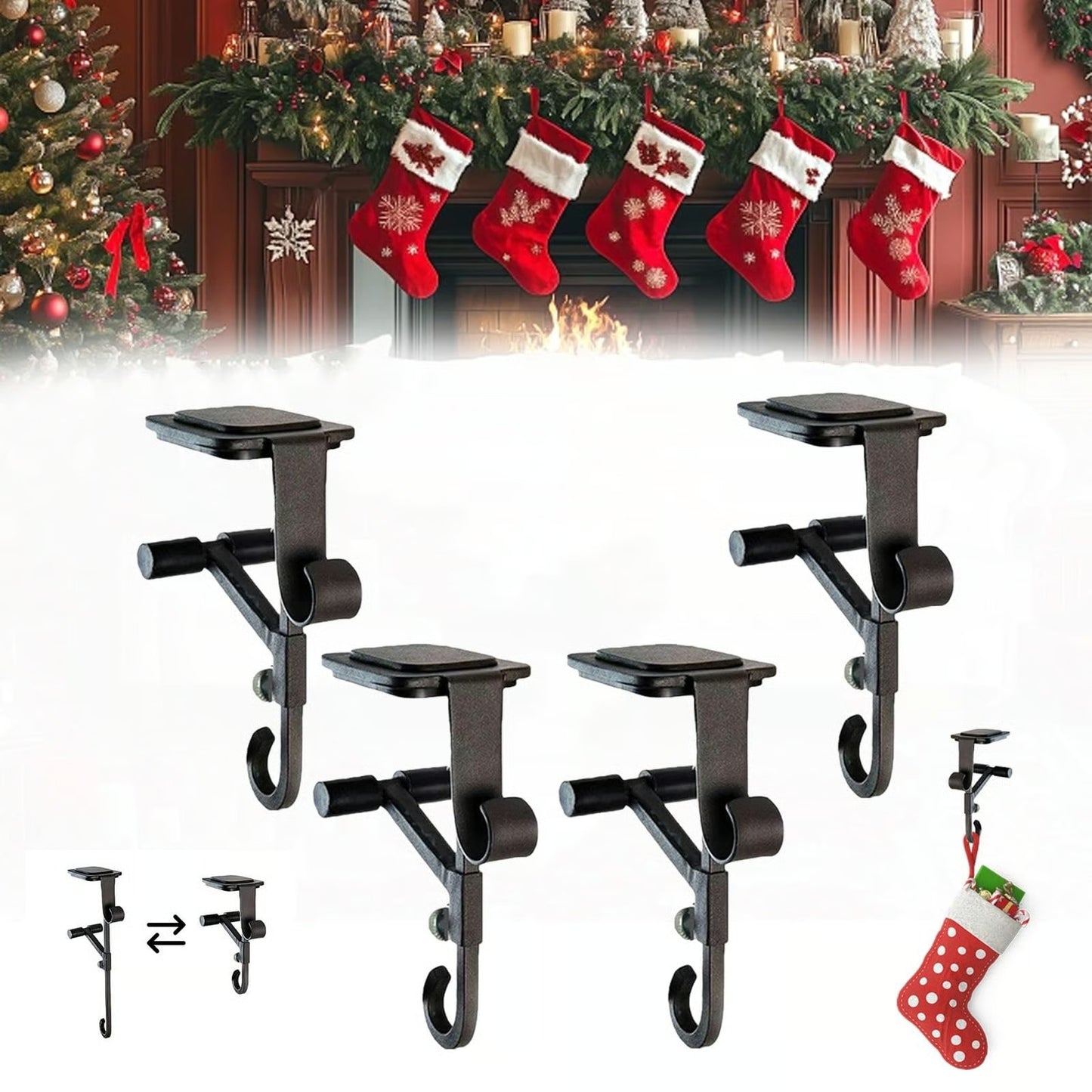 Adjustable No Drilling Hangers of Heavy Duty Hooks