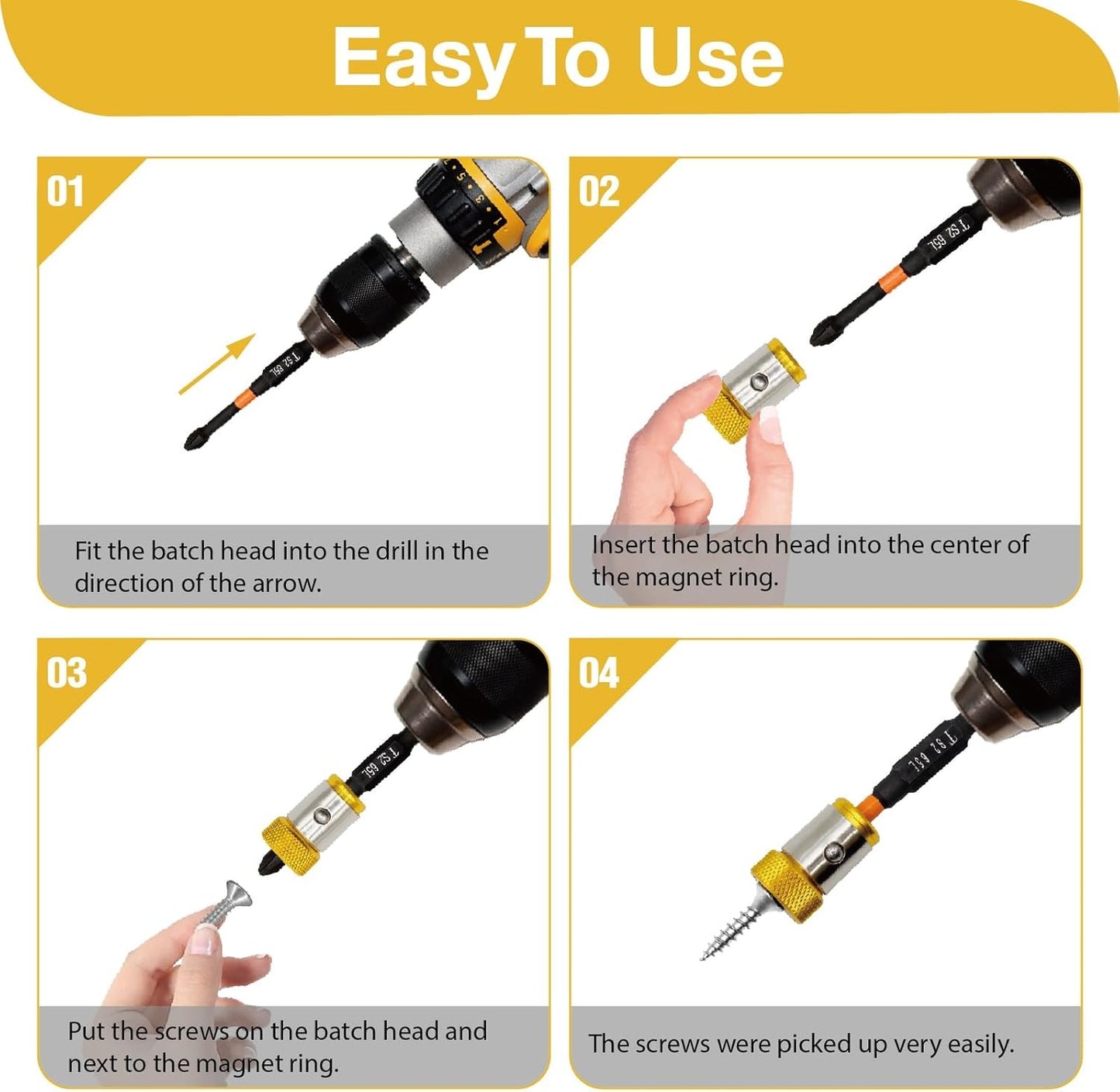 Anti-slip Screwdriver Bit Magnetic Ring