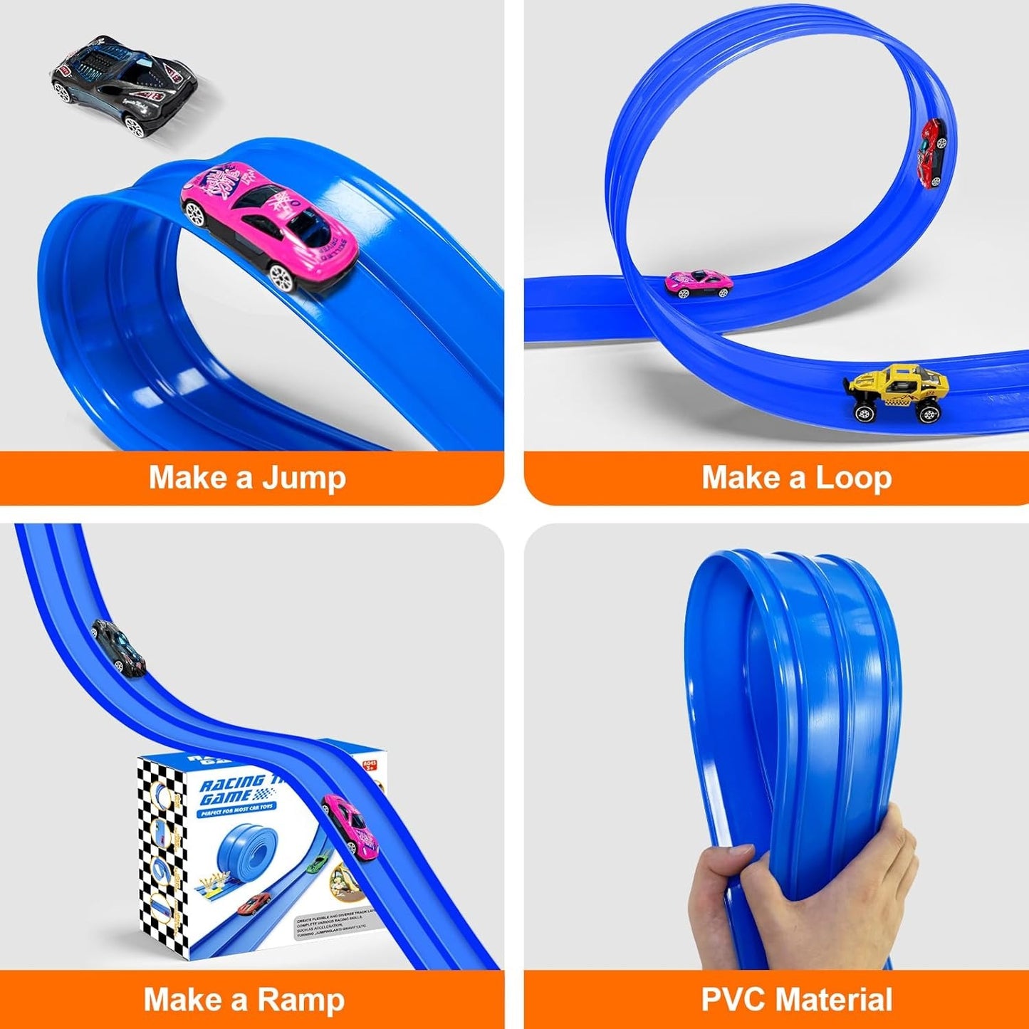🏎️DIY Children's Alloy Car Suction Cup Race Track