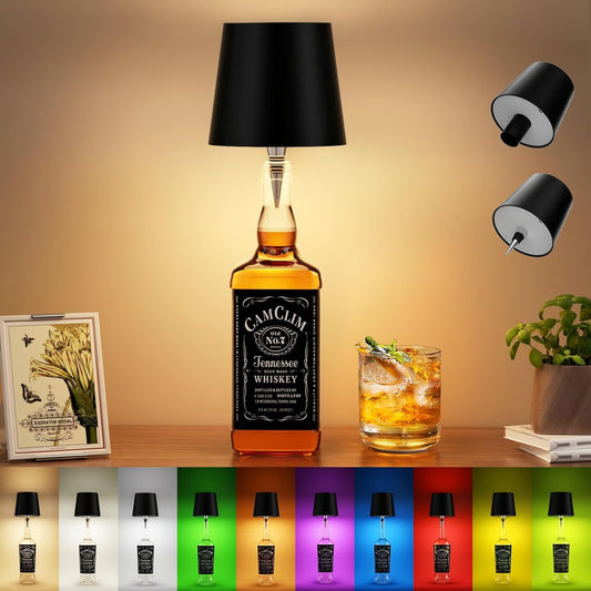 Wireless Bottle Lamp with RGB Lights