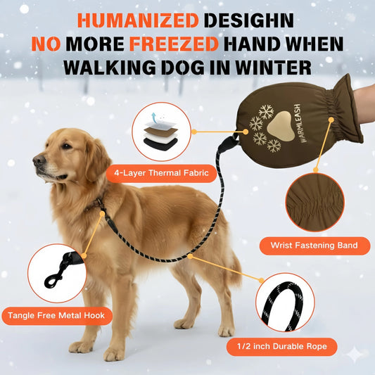 🐾Dog Leash with Thermal Mitten