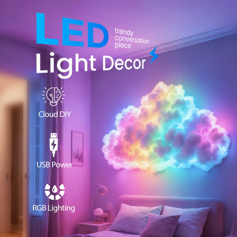 ✨🌩️ DIY Thundercloud LED Light – USB Powered Mood Decor