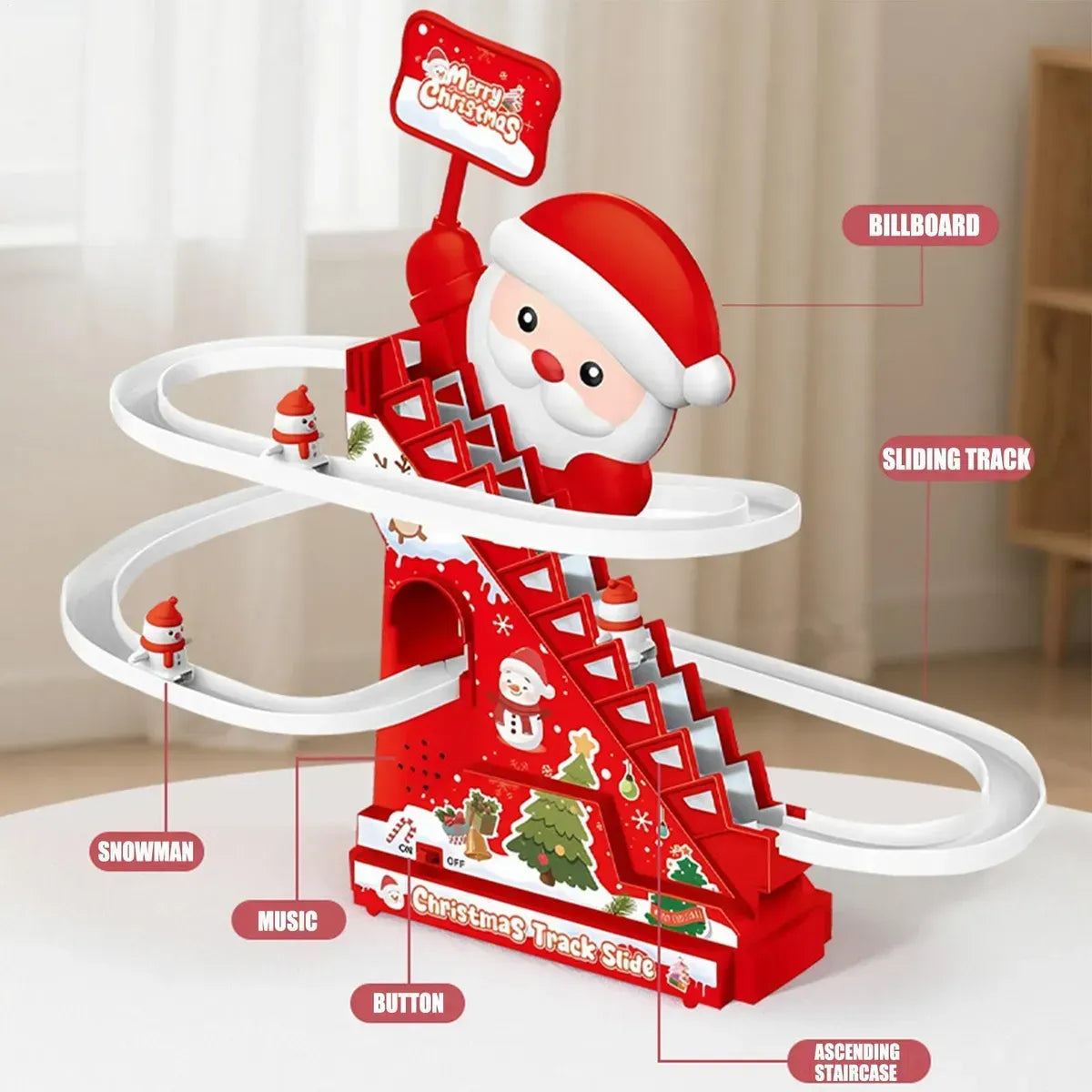 Santa Electric Slide Climbing Toys for Automatic Stairs