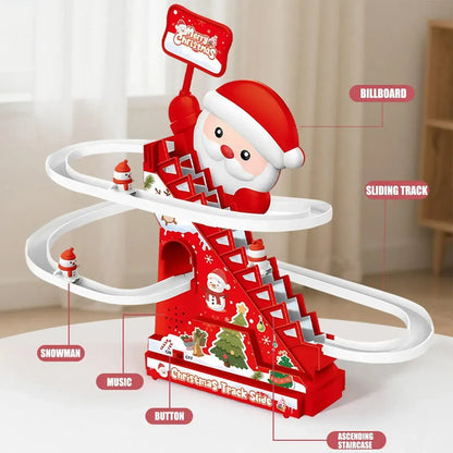 Santa Electric Slide Climbing Toys for Automatic Stairs