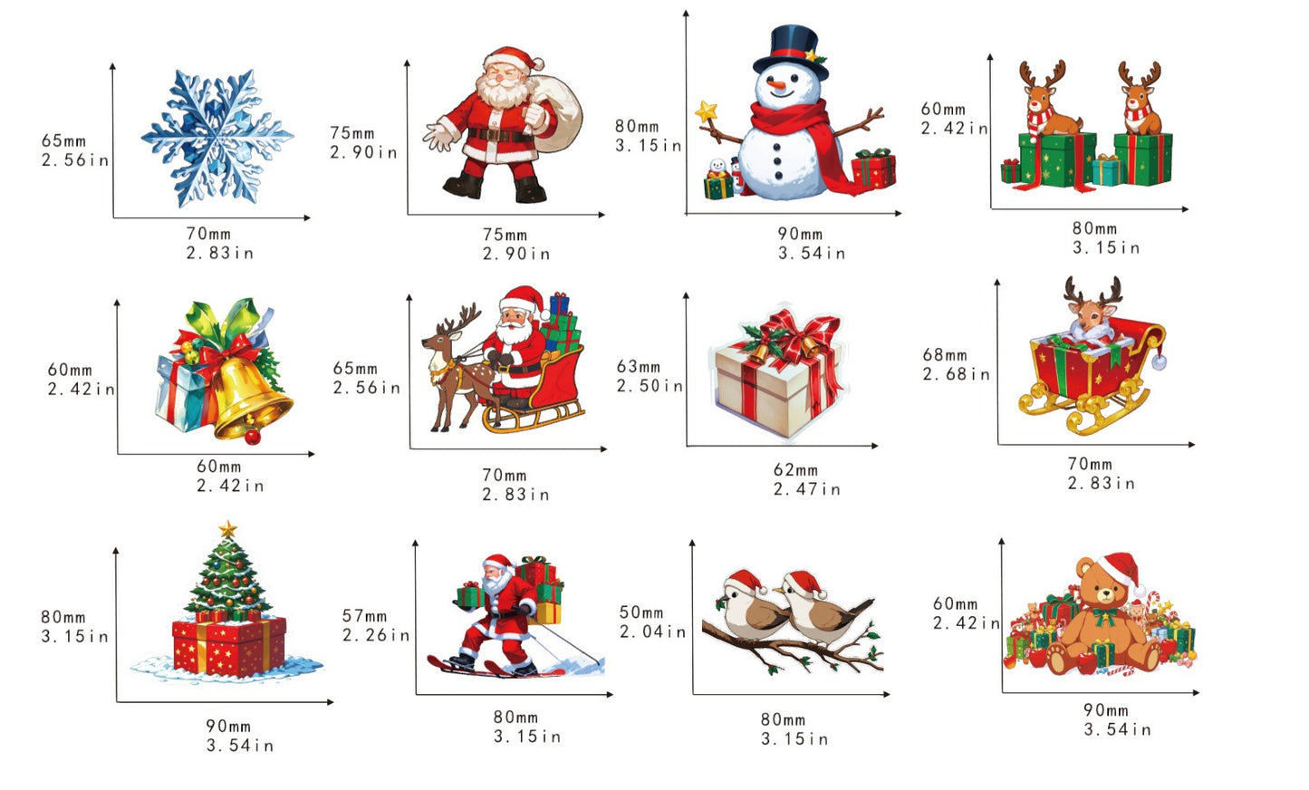 Christmas 3D Glowing Wall Decals