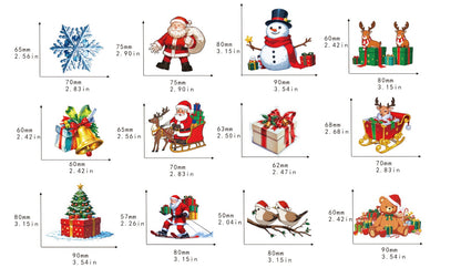 Christmas 3D Glowing Wall Decals