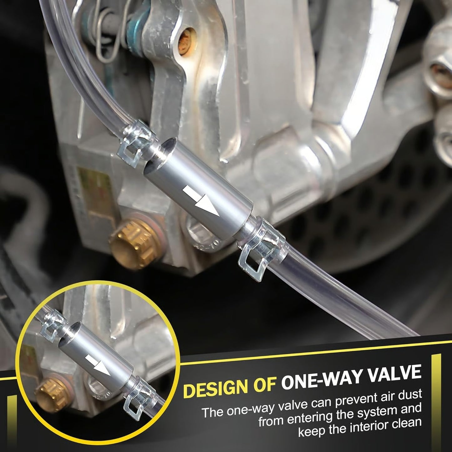 One-Way Check Valve Brake Bleeder Hose