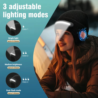 🔥2025 New Adjustable 3-in-1 Smart Bluetooth LED Beanie